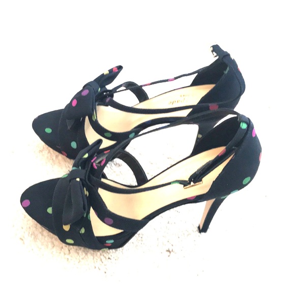 Kate Spade Navy And Colored Polka Dot Heels - Picture 1 of 4
